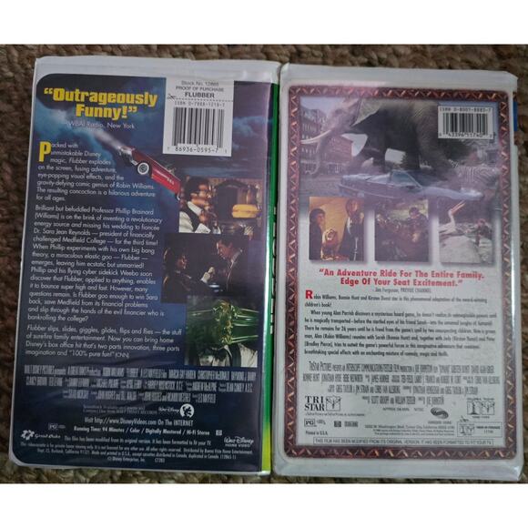 Robin Williams VHS Bundle (Flubber,Jumanji) - Picture 2 of 4